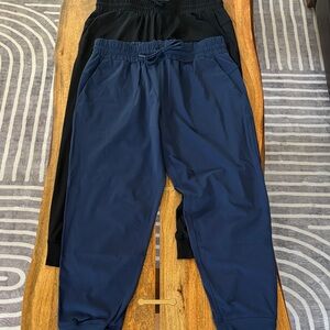 Stylish Women's Navy and Black Travel Jogger Pants